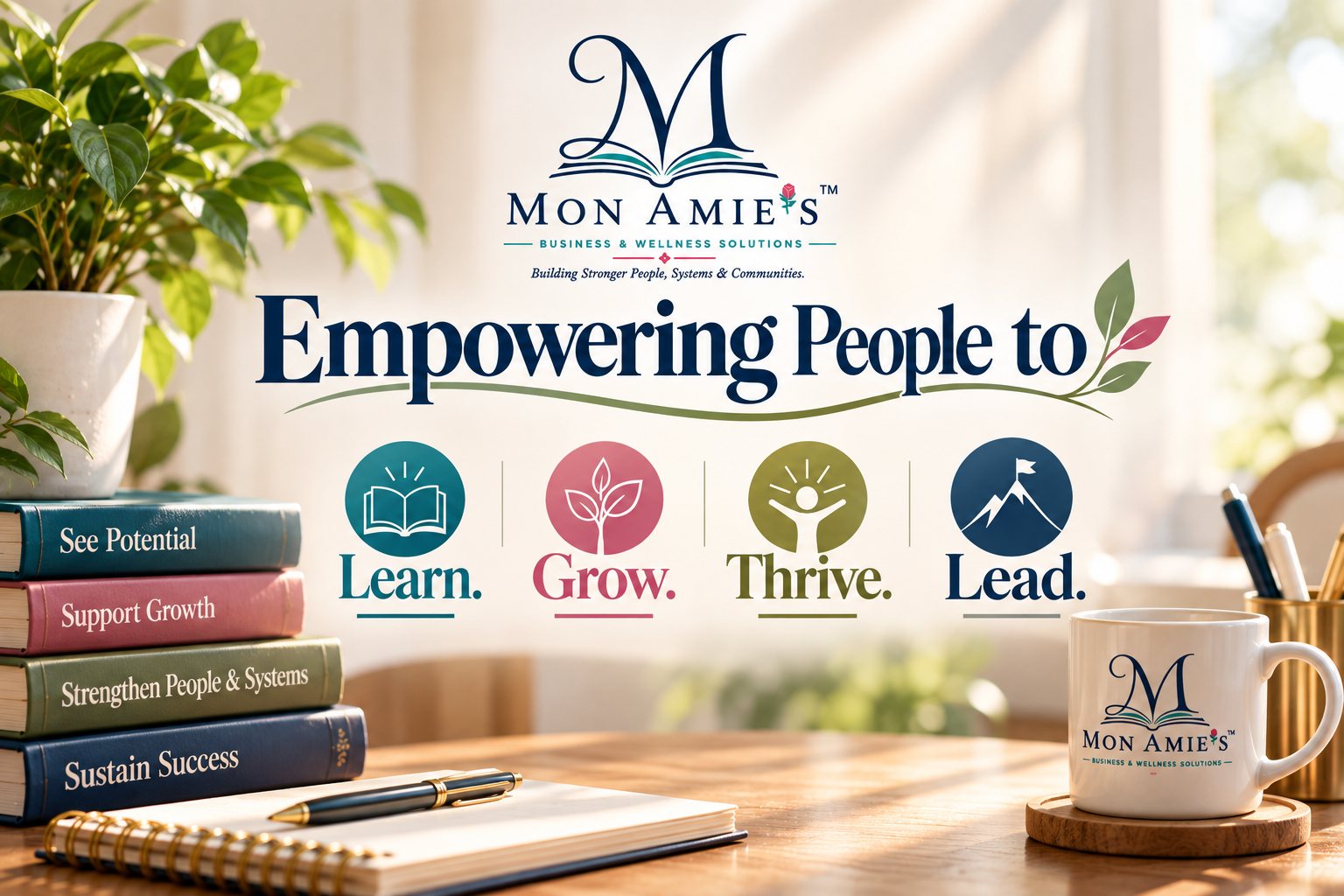 Mon Amie's Solutions: Empowering People to Learn, Grow, Thrive, Lead