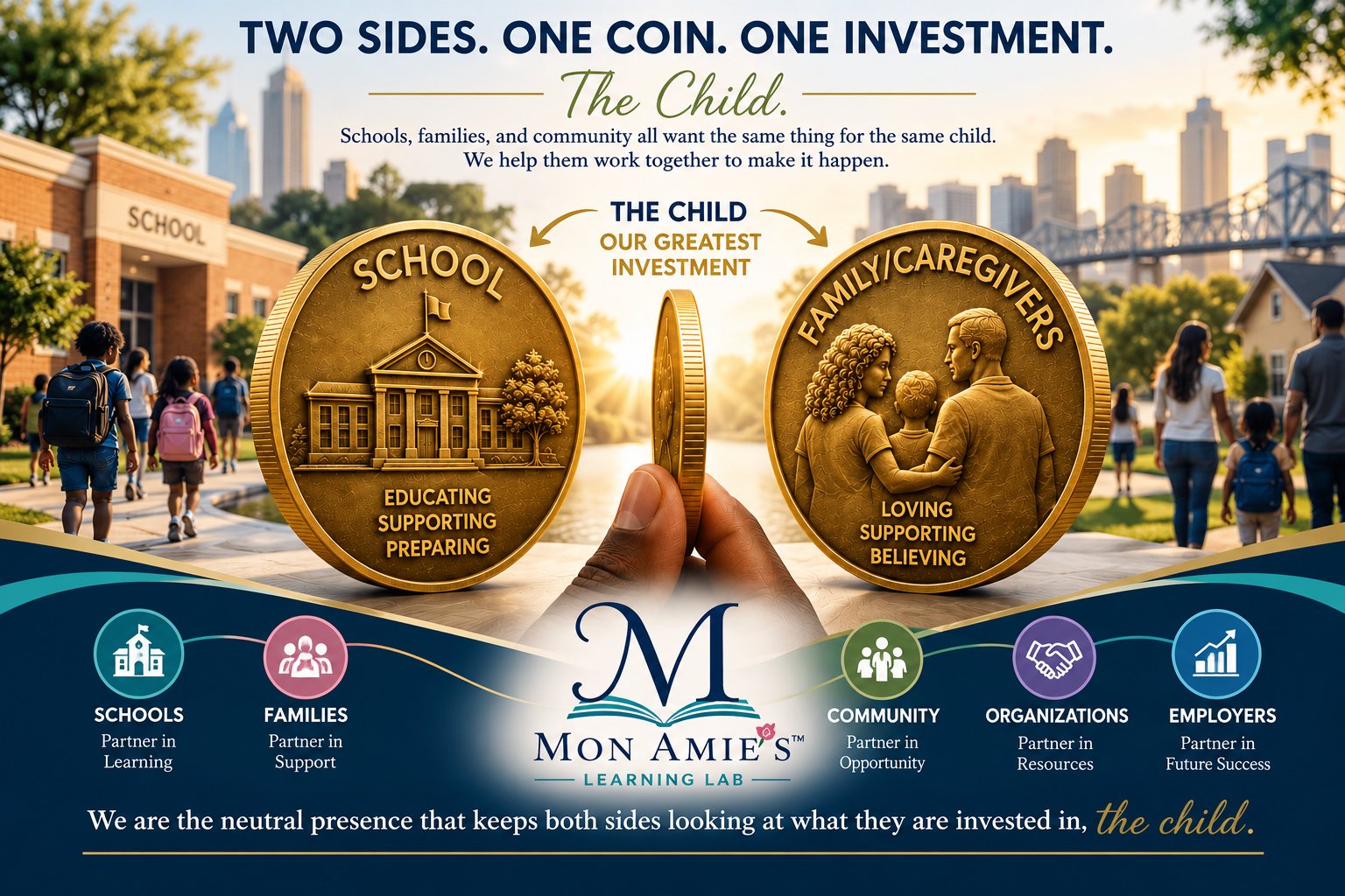 Two Sides. One Coin. One Investment: The Child. Schools and families working together.